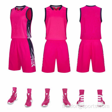 Ensemble d&#39;uniformes de basket-ball Jersey de basket-ball bon marché personnalisé